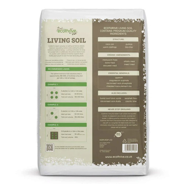 Ecothrive Living Soil 40L - Premium Organic Super Soil for Healthy Plants